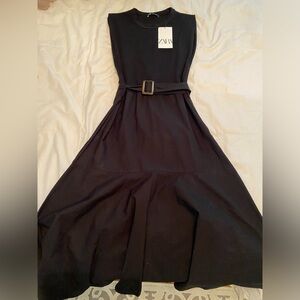 Zara Black Belted Women's Dress